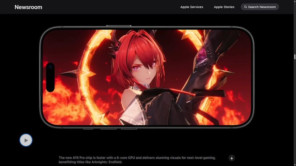 【アークナイツ:エンドフィールド】iPhone 17 Pro発表のApple Eventでゲームタイトル紹介&リリース時期発表