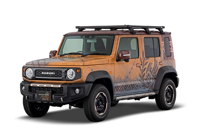 【モンハンワイルズ】スズキと「ジムニー ノマド」「DR-Z4S」のラッピング車2台を、モンスターハンターフェスタで展示